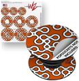 Decal Style Vinyl Skin Wrap 3 Pack for PopSockets Locknodes 03 Burnt Orange (POPSOCKET NOT INCLUDED)