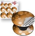 Decal Style Vinyl Skin Wrap 3 Pack for PopSockets Bokeh Hex Orange (POPSOCKET NOT INCLUDED)
