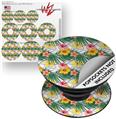 Decal Style Vinyl Skin Wrap 3 Pack for PopSockets Beach Flowers 02 White (POPSOCKET NOT INCLUDED)