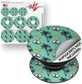 Decal Style Vinyl Skin Wrap 3 Pack for PopSockets Coconuts Palm Trees and Bananas Seafoam Green (POPSOCKET NOT INCLUDED)