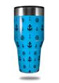Skin Decal Wrap for Walmart Ozark Trail Tumblers 40oz Nautical Anchors Away 02 Blue Medium (TUMBLER NOT INCLUDED) by WraptorSkinz