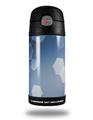 Skin Decal Wrap for Thermos Funtainer 12oz Bottle Bokeh Hex Blue (BOTTLE NOT INCLUDED) by WraptorSkinz