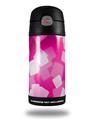 Skin Decal Wrap for Thermos Funtainer 12oz Bottle Bokeh Squared Hot Pink (BOTTLE NOT INCLUDED) by WraptorSkinz