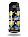 Skin Decal Wrap for Thermos Funtainer 12oz Bottle Tropical Fish 01 Black (BOTTLE NOT INCLUDED) by WraptorSkinz