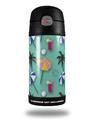 Skin Decal Wrap for Thermos Funtainer 12oz Bottle Beach Party Umbrellas Seafoam Green (BOTTLE NOT INCLUDED) by WraptorSkinz