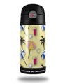 Skin Decal Wrap for Thermos Funtainer 12oz Bottle Beach Party Umbrellas Yellow Sunshine (BOTTLE NOT INCLUDED) by WraptorSkinz