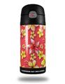Skin Decal Wrap for Thermos Funtainer 12oz Bottle Beach Flowers Coral (BOTTLE NOT INCLUDED) by WraptorSkinz