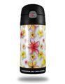 Skin Decal Wrap for Thermos Funtainer 12oz Bottle Beach Flowers White (BOTTLE NOT INCLUDED) by WraptorSkinz