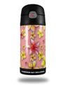 Skin Decal Wrap for Thermos Funtainer 12oz Bottle Beach Flowers Pink (BOTTLE NOT INCLUDED) by WraptorSkinz