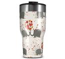 WraptorSkinz Skin Wrap compatible with 2017 and newer RTIC Tumblers 30oz Elephant Love (TUMBLER NOT INCLUDED)