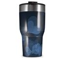 WraptorSkinz Skin Wrap compatible with 2017 and newer RTIC Tumblers 30oz Bokeh Hearts Blue (TUMBLER NOT INCLUDED)