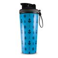 Skin Wrap Decal for IceShaker 2nd Gen 26oz Nautical Anchors Away 02 Blue Medium (SHAKER NOT INCLUDED)