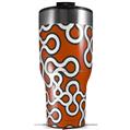 Skin Wrap Decal for 2017 RTIC Tumblers 40oz Locknodes 03 Burnt Orange (TUMBLER NOT INCLUDED)