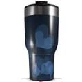 Skin Wrap Decal for 2017 RTIC Tumblers 40oz Bokeh Hearts Blue (TUMBLER NOT INCLUDED)