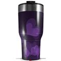 Skin Wrap Decal for 2017 RTIC Tumblers 40oz Bokeh Hearts Purple (TUMBLER NOT INCLUDED)