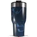 Skin Wrap Decal for 2017 RTIC Tumblers 40oz Bokeh Music Blue (TUMBLER NOT INCLUDED)
