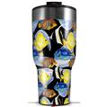 Skin Wrap Decal for 2017 RTIC Tumblers 40oz Tropical Fish 01 Black (TUMBLER NOT INCLUDED)