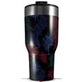 Skin Wrap Decal for 2017 RTIC Tumblers 40oz Floating Coral Black (TUMBLER NOT INCLUDED)
