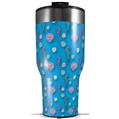 Skin Wrap Decal for 2017 RTIC Tumblers 40oz Seahorses and Shells Blue Medium (TUMBLER NOT INCLUDED)