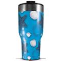 Skin Wrap Decal for 2017 RTIC Tumblers 40oz Starfish and Sea Shells Blue Medium (TUMBLER NOT INCLUDED)