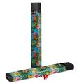 Skin Decal Wrap 2 Pack for Juul Vapes Famingos and Flowers Blue Medium JUUL NOT INCLUDED