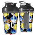 Decal Style Skin Wrap works with Blender Bottle 20oz Tropical Fish 01 Black (BOTTLE NOT INCLUDED)