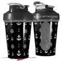 Decal Style Skin Wrap works with Blender Bottle 20oz Nautical Anchors Away 02 Black (BOTTLE NOT INCLUDED)