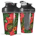 Decal Style Skin Wrap works with Blender Bottle 20oz Famingos and Flowers Coral (BOTTLE NOT INCLUDED)