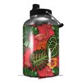 Skin Decal Wrap for 2017 RTIC One Gallon Jug Famingos and Flowers Coral (Jug NOT INCLUDED) by WraptorSkinz