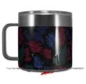 Skin Decal Wrap for Yeti Coffee Mug 14oz Floating Coral Black - 14 oz CUP NOT INCLUDED by WraptorSkinz