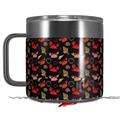 Skin Decal Wrap for Yeti Coffee Mug 14oz Crabs and Shells Black - 14 oz CUP NOT INCLUDED by WraptorSkinz