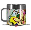 Skin Decal Wrap for Yeti Coffee Mug 14oz Floral Splash - 14 oz CUP NOT INCLUDED by WraptorSkinz