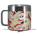 Skin Decal Wrap for Yeti Coffee Mug 14oz Lots of Santas - 14 oz CUP NOT INCLUDED by WraptorSkinz
