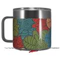 Skin Decal Wrap for Yeti Coffee Mug 14oz Flowers Pattern 01 - 14 oz CUP NOT INCLUDED by WraptorSkinz
