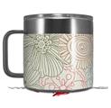 Skin Decal Wrap for Yeti Coffee Mug 14oz Flowers Pattern 02 - 14 oz CUP NOT INCLUDED by WraptorSkinz