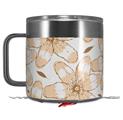 Skin Decal Wrap for Yeti Coffee Mug 14oz Flowers Pattern 15 - 14 oz CUP NOT INCLUDED by WraptorSkinz