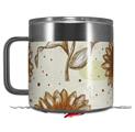 Skin Decal Wrap for Yeti Coffee Mug 14oz Flowers Pattern 19 - 14 oz CUP NOT INCLUDED by WraptorSkinz