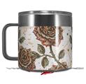 Skin Decal Wrap for Yeti Coffee Mug 14oz Flowers Pattern Roses 20 - 14 oz CUP NOT INCLUDED by WraptorSkinz
