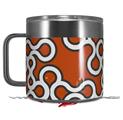 Skin Decal Wrap for Yeti Coffee Mug 14oz Locknodes 03 Burnt Orange - 14 oz CUP NOT INCLUDED by WraptorSkinz