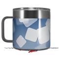Skin Decal Wrap for Yeti Coffee Mug 14oz Bokeh Squared Blue - 14 oz CUP NOT INCLUDED by WraptorSkinz