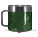 Skin Decal Wrap for Yeti Coffee Mug 14oz Bokeh Music Green - 14 oz CUP NOT INCLUDED by WraptorSkinz