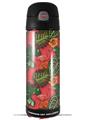 Skin Decal Wrap for Thermos Funtainer 16oz Bottle Famingos and Flowers Coral (BOTTLE NOT INCLUDED) by WraptorSkinz