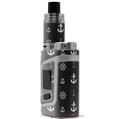 Skin Decal Wrap for Smok AL85 Alien Baby Nautical Anchors Away 02 Black VAPE NOT INCLUDED