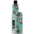 Skin Decal Wrap for Smok AL85 Alien Baby Coconuts Palm Trees and Bananas Seafoam Green VAPE NOT INCLUDED