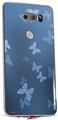 Skin Decal Wrap for LG V30 Bokeh Butterflies Blue