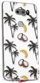 Skin Decal Wrap for LG V30 Coconuts Palm Trees and Bananas White