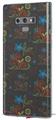 Decal style Skin Wrap compatible with Samsung Galaxy Note 9 Flowers Pattern 07