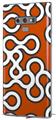 Decal style Skin Wrap compatible with Samsung Galaxy Note 9 Locknodes 03 Burnt Orange