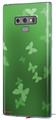 Decal style Skin Wrap compatible with Samsung Galaxy Note 9 Bokeh Butterflies Green