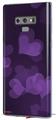 Decal style Skin Wrap compatible with Samsung Galaxy Note 9 Bokeh Hearts Purple